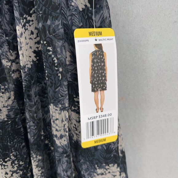 Joie Dress Womens Medium Blue Floral Baltic Pleat Swing Feminine Romantic Ruffle - Picture 5 of 16